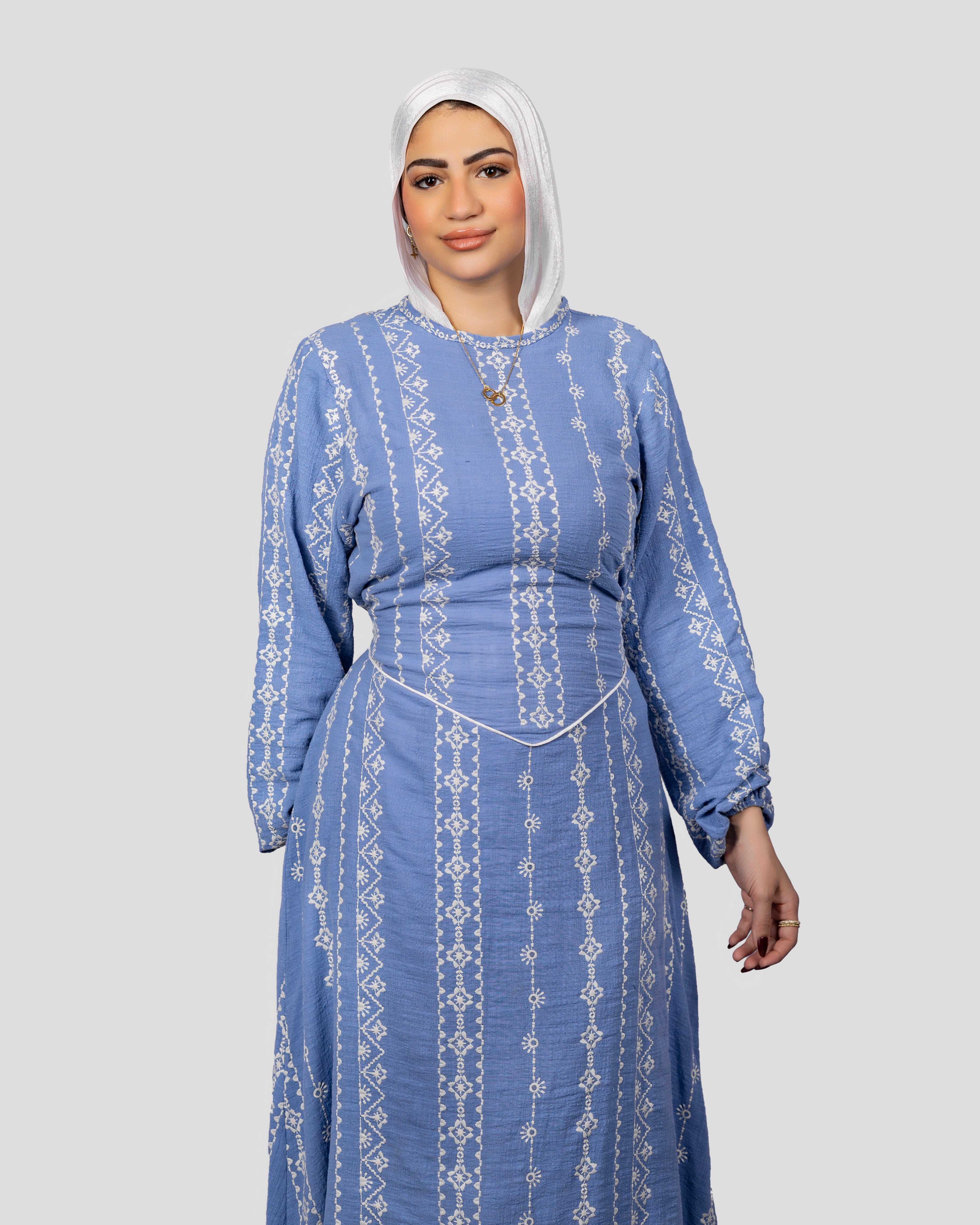 Rimal Dress In Petrol Blue