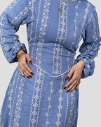 Rimal Dress In Petrol Blue
