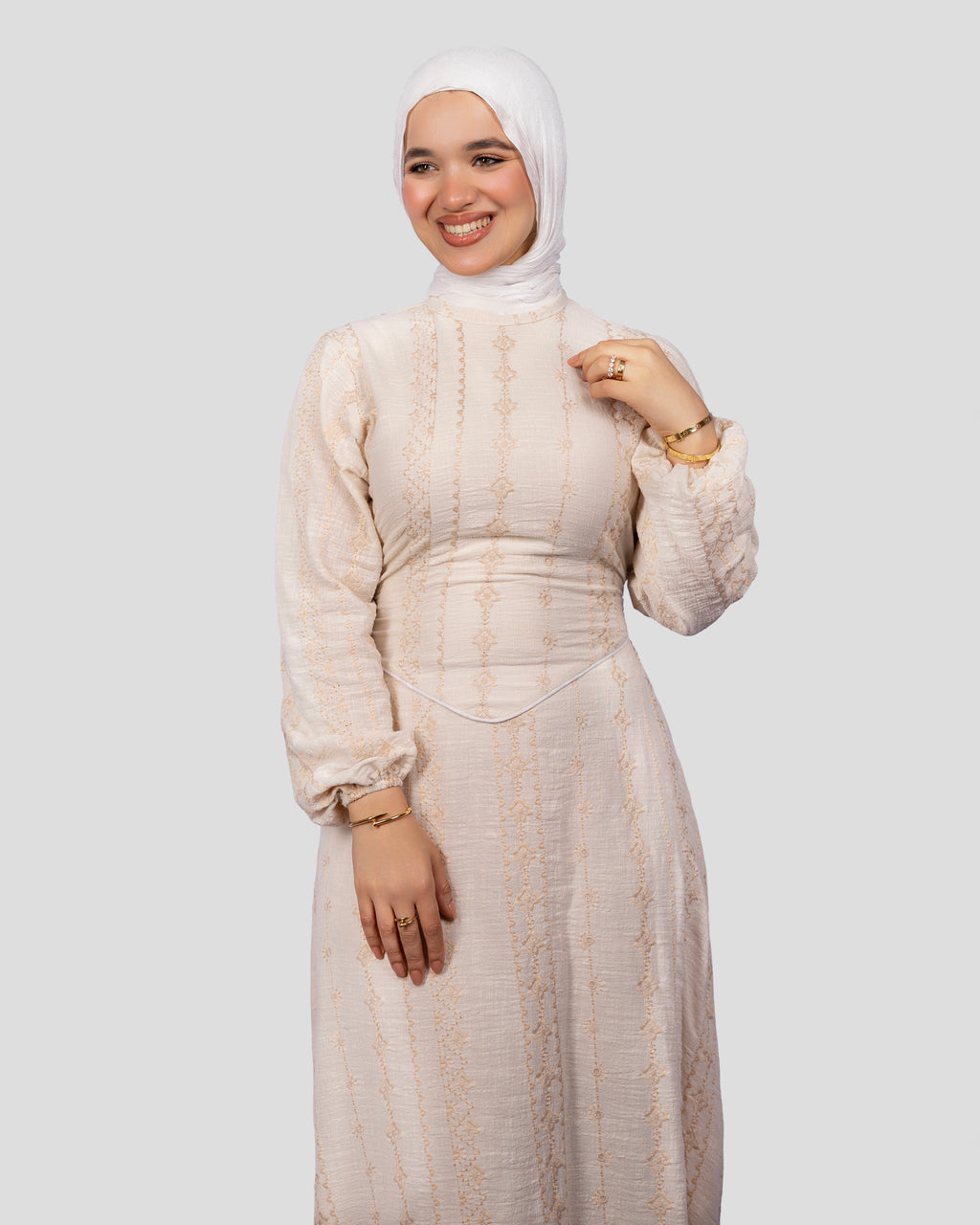 Rimal Dress In Beige