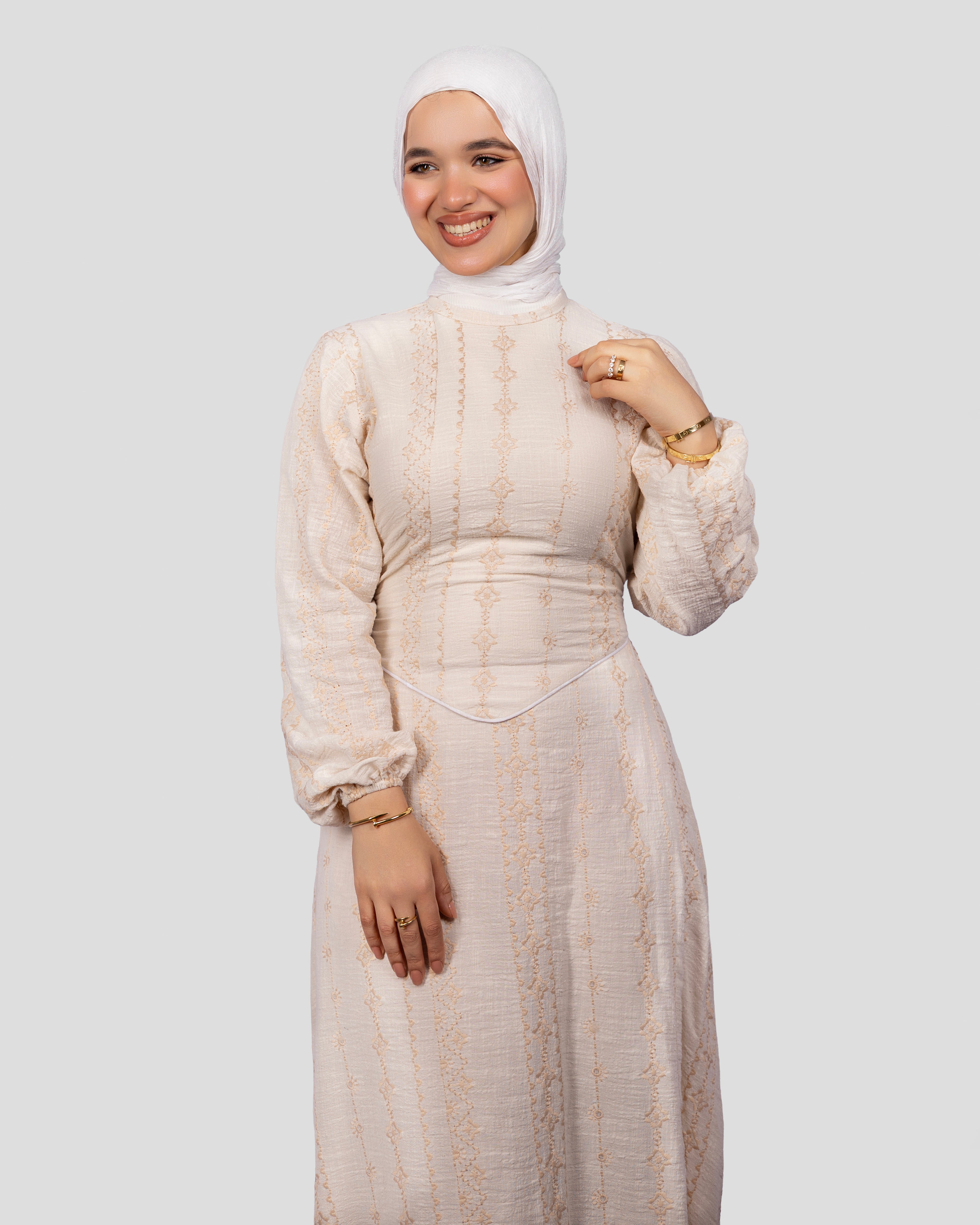 Rimal Dress In Beige