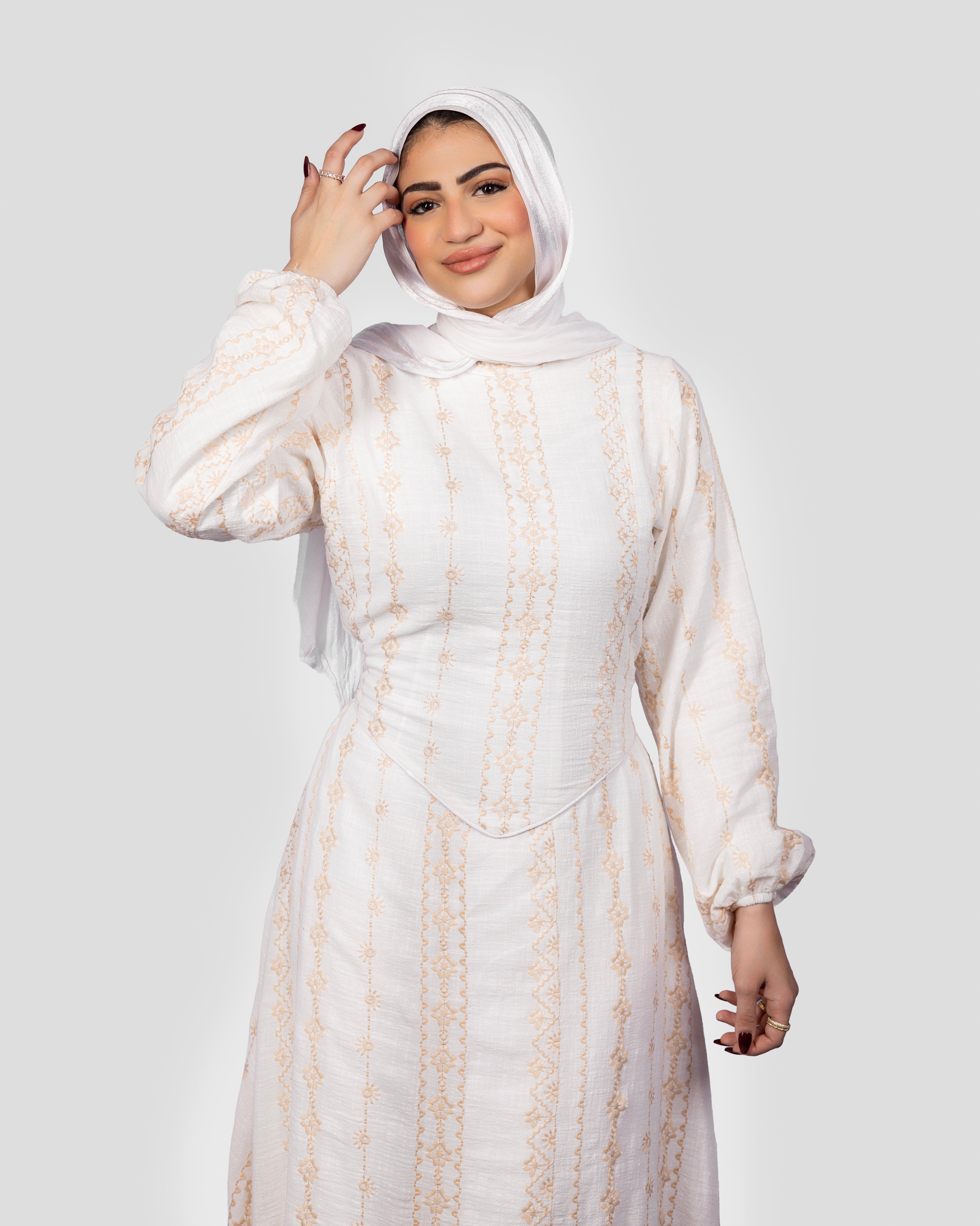 Rimal Dress In Off-White