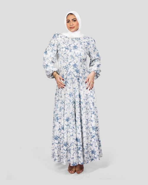 Bloom Dress In Dust Blue