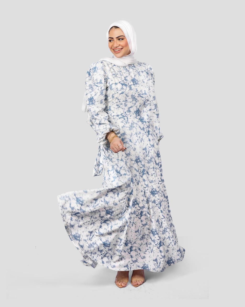 Bloom Dress In Dust Blue