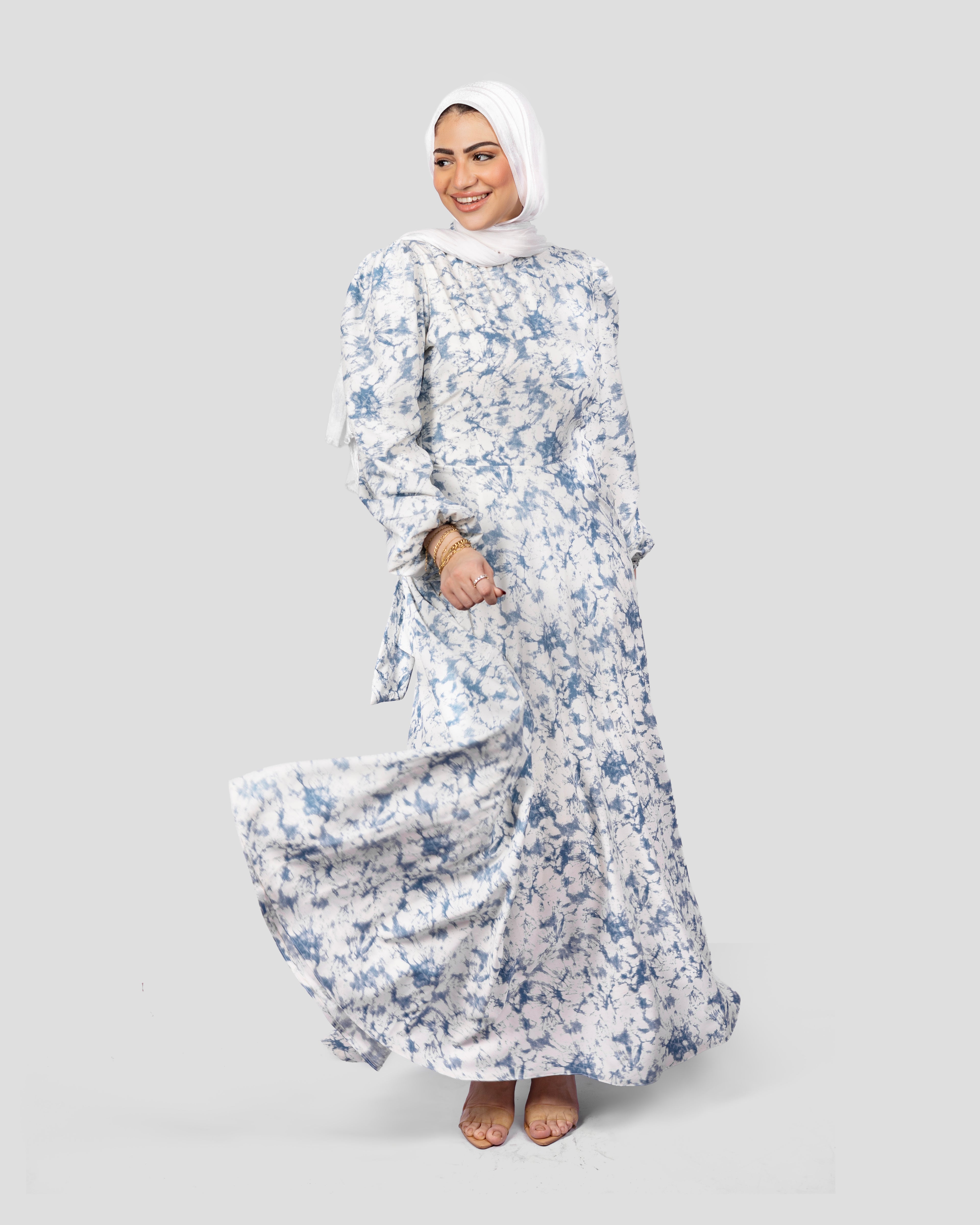 Bloom Dress In Dust Blue