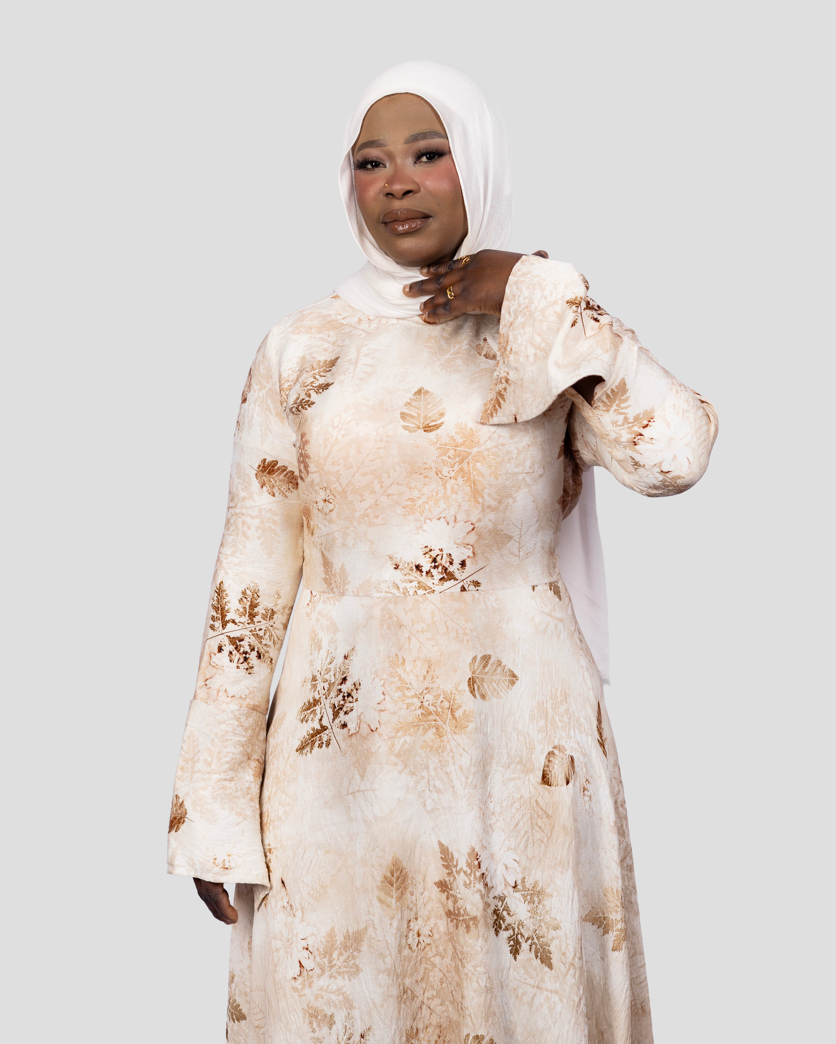 Flora Dress In Beige