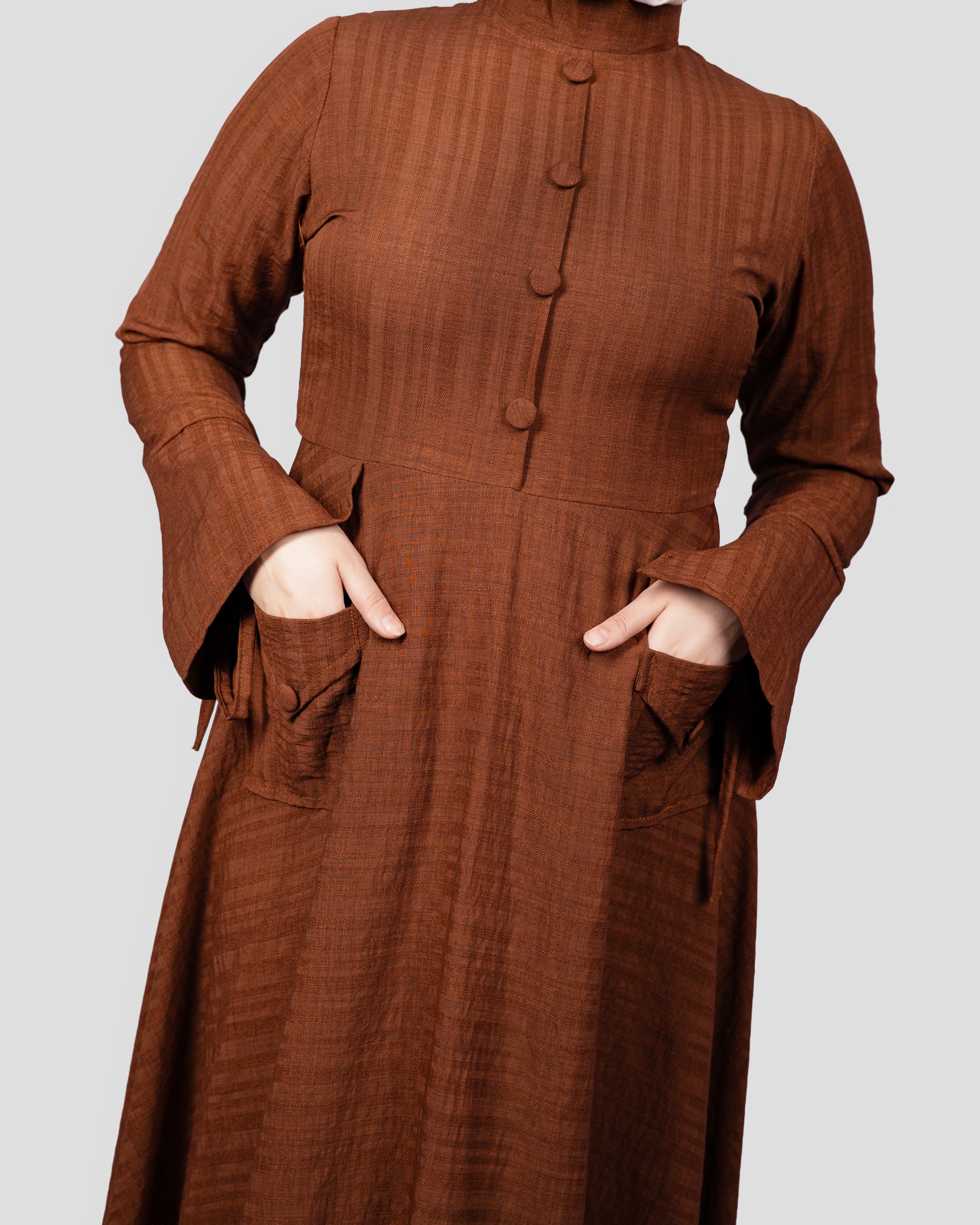 Cindrella Dress In Brown