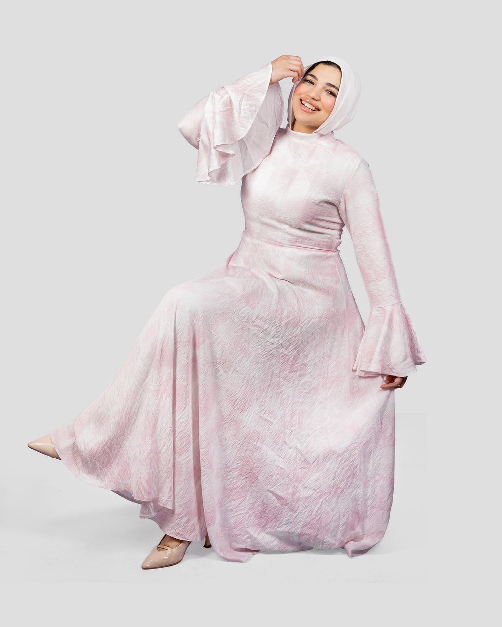 Pastel Dress In Baby Pink