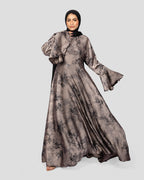 Velvet Dress In Smoky Taupe