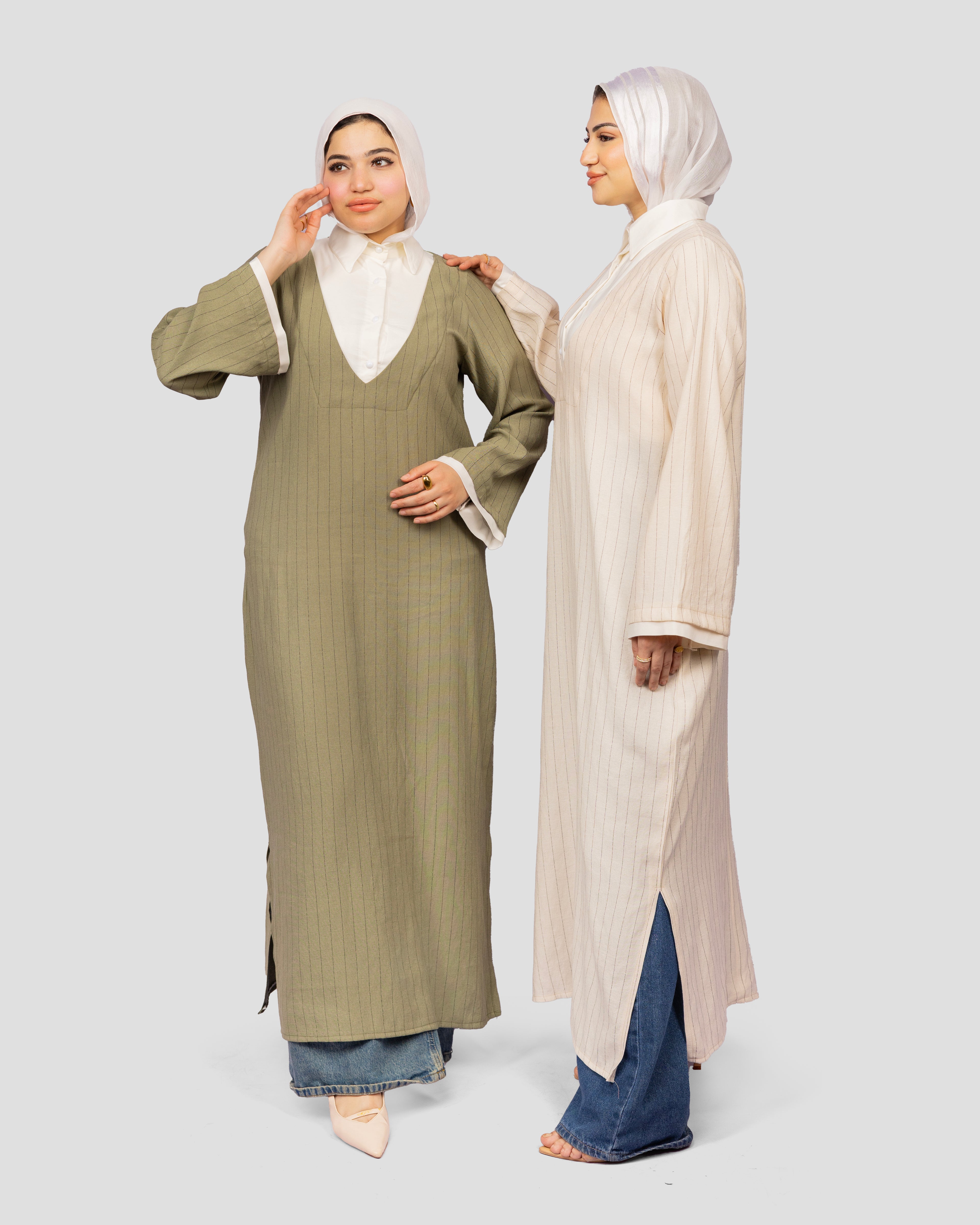 Mayan long shirt in Olive