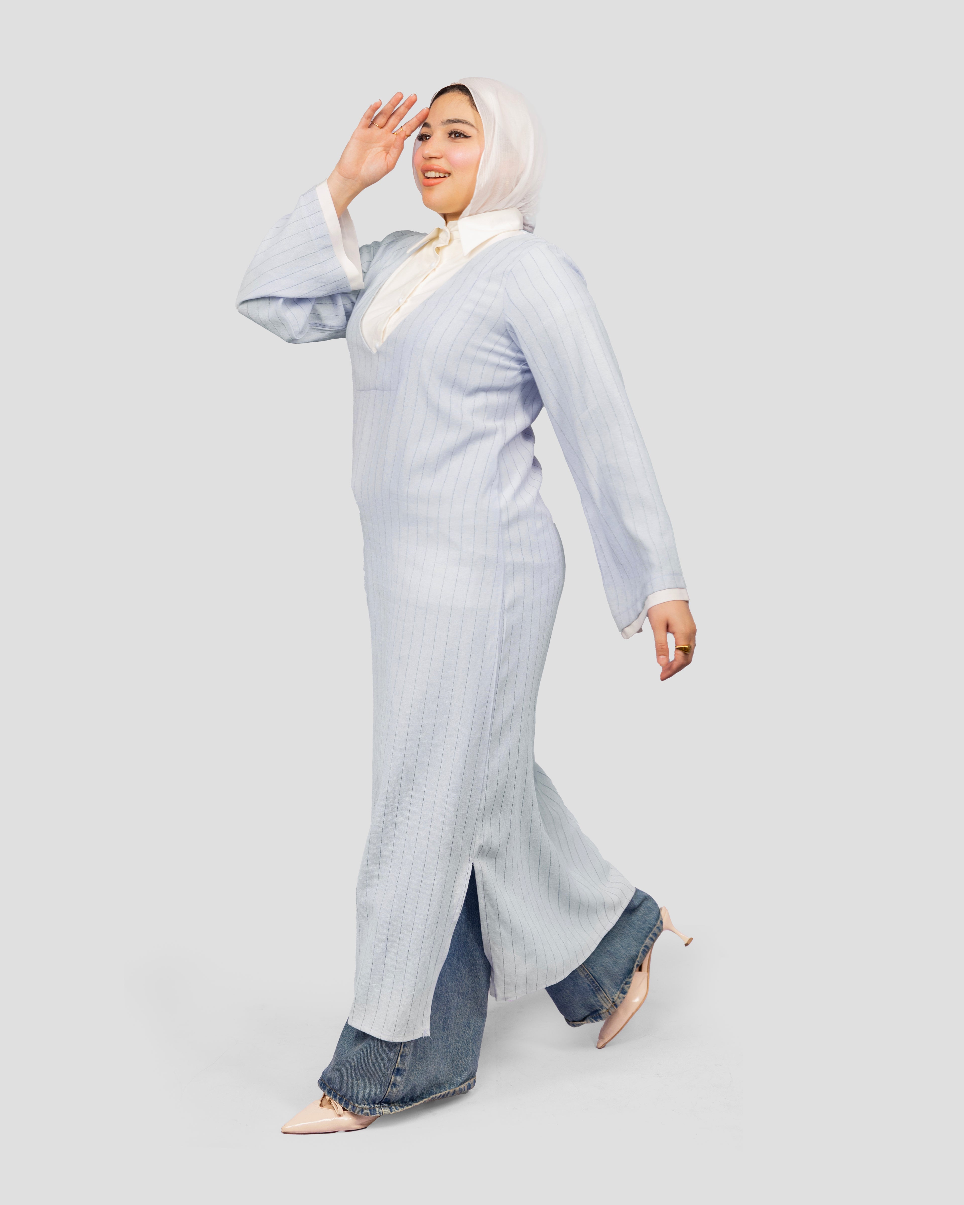 Mayan long shirt in Blue
