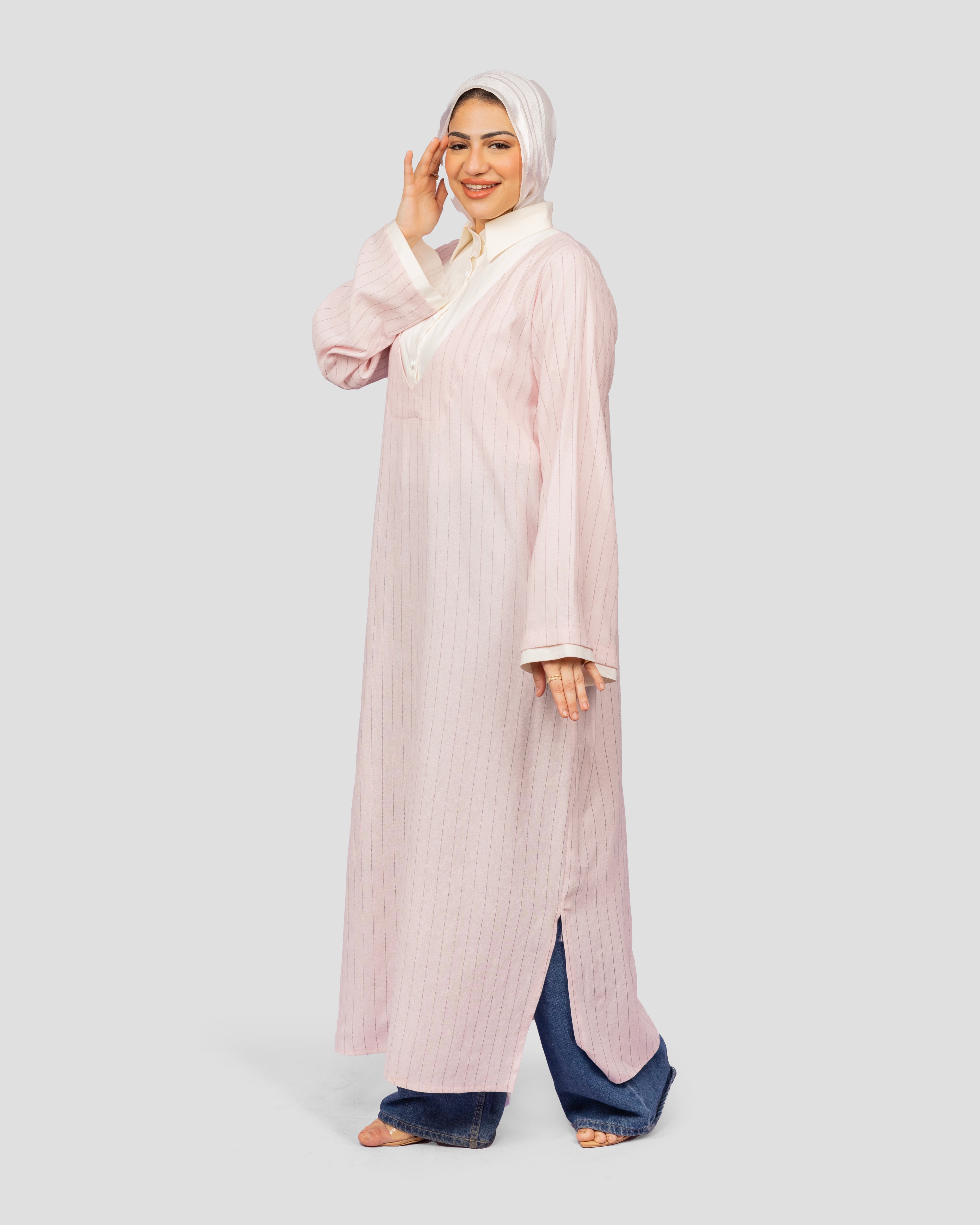 Mayan long shirt in baby Pink