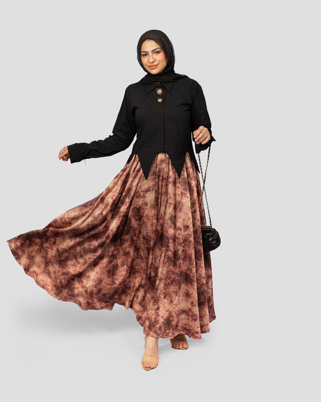 Eclipse Skirt in Brick brown