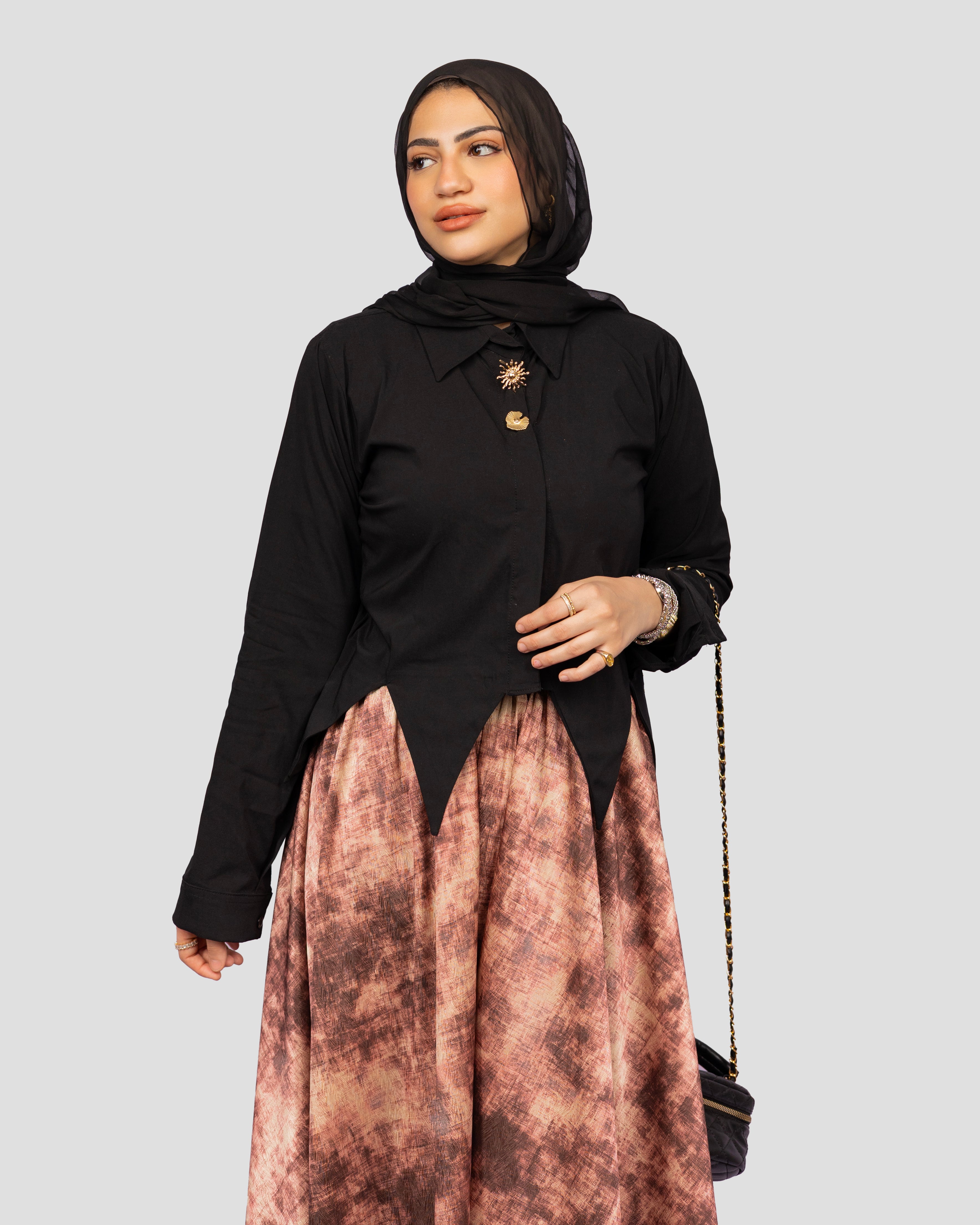 Eclipse Skirt in Brick brown