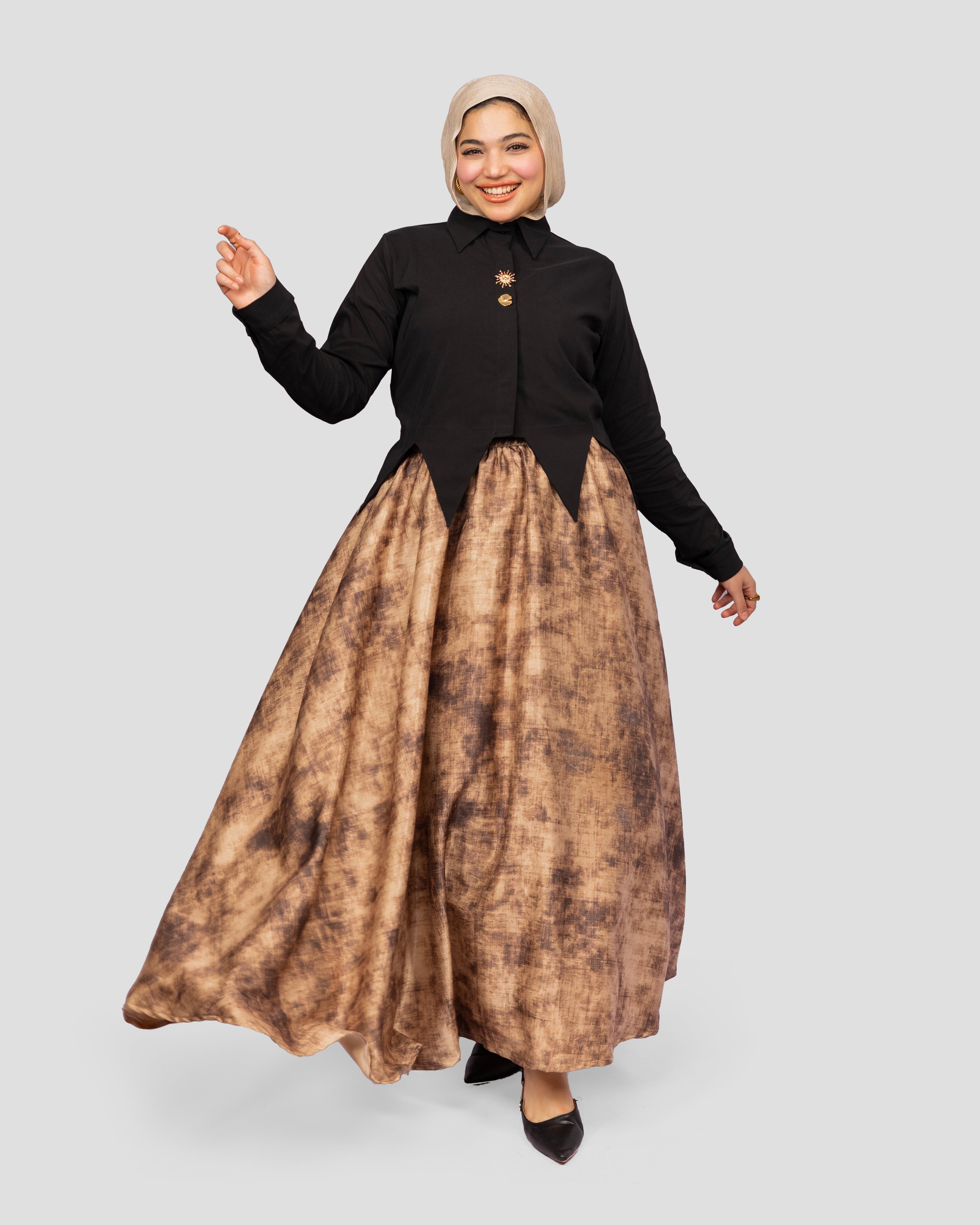 Eclipse Skirt in Beige