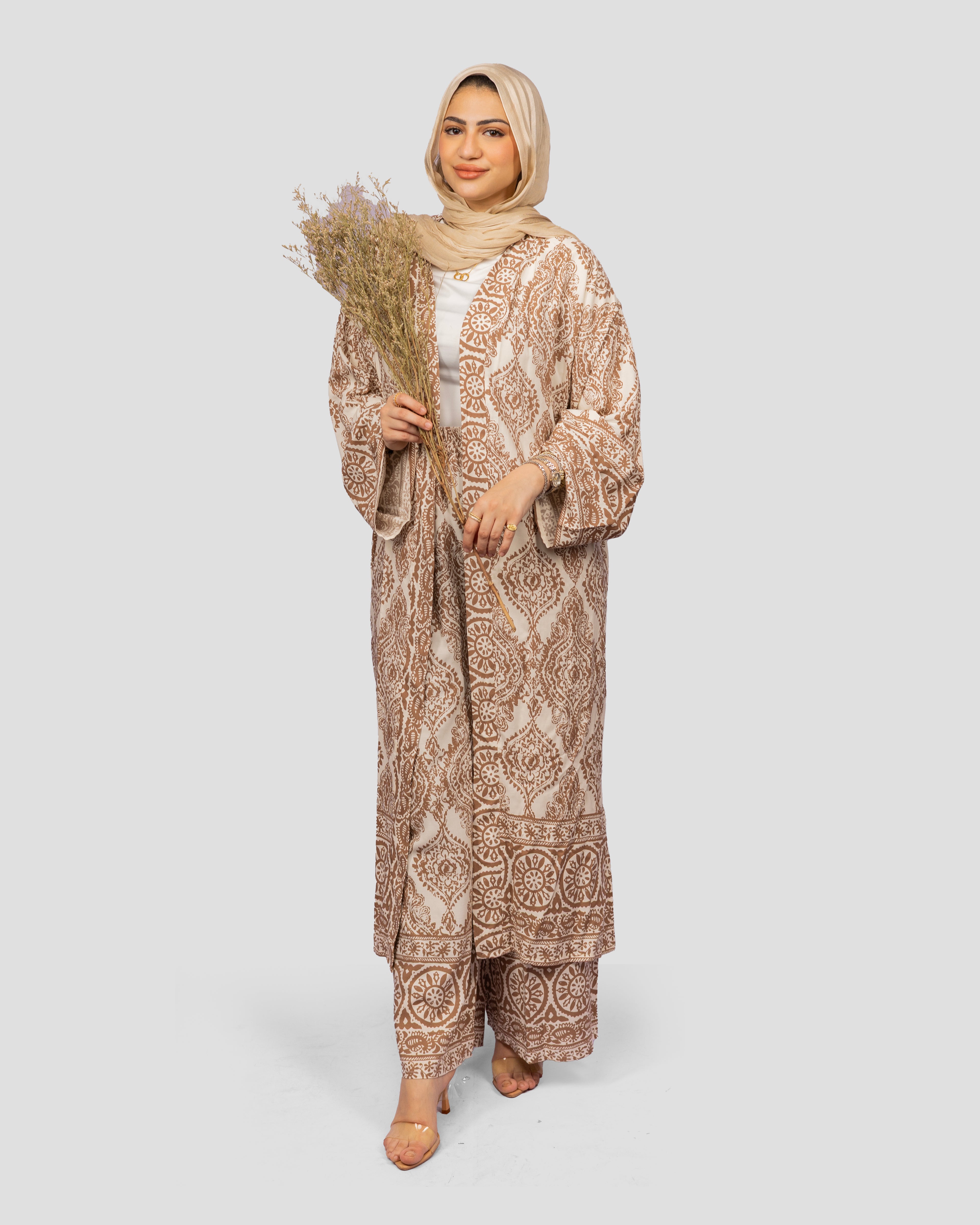 Noura Pants Set in Beige