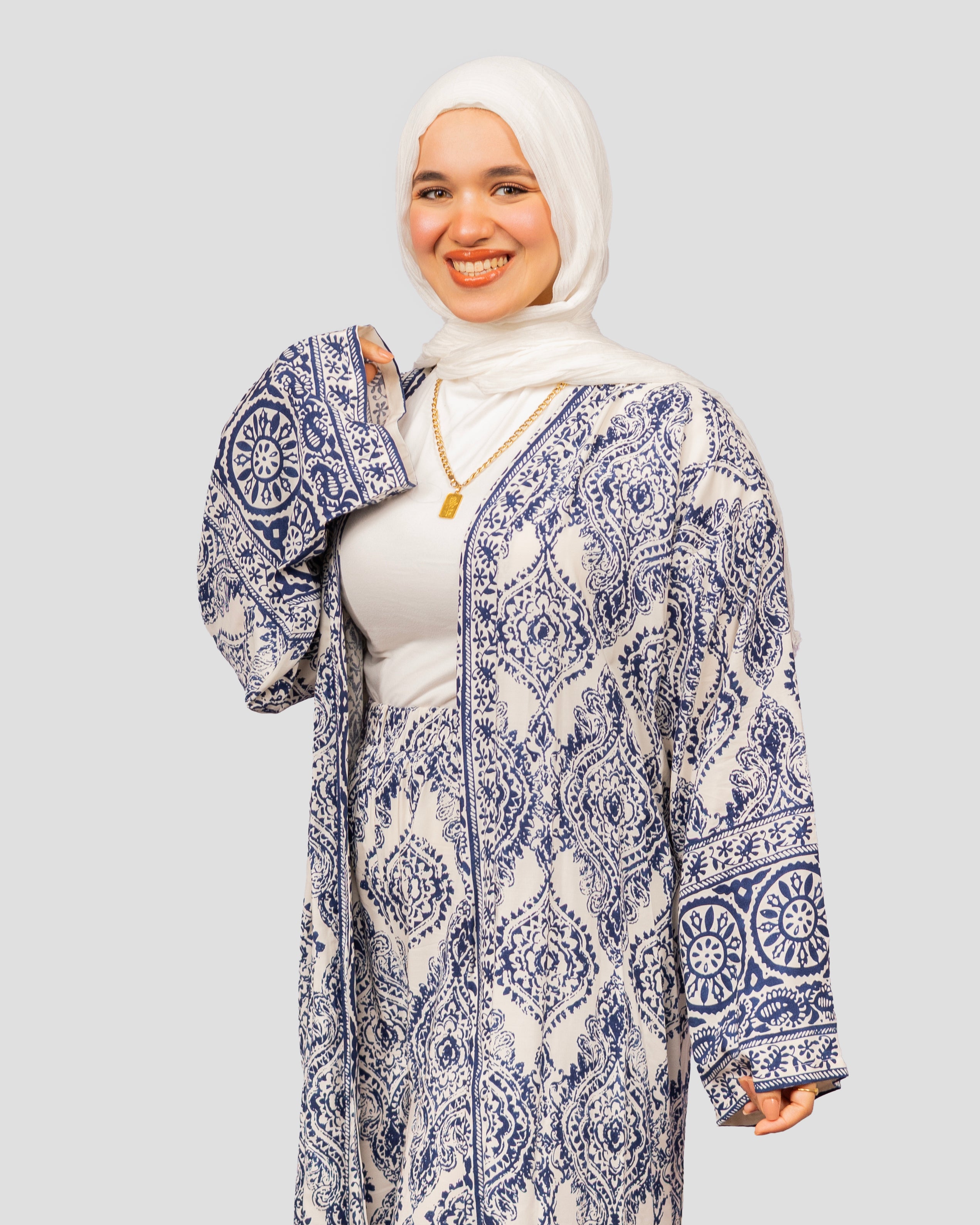 Noura Pants Set in Blue
