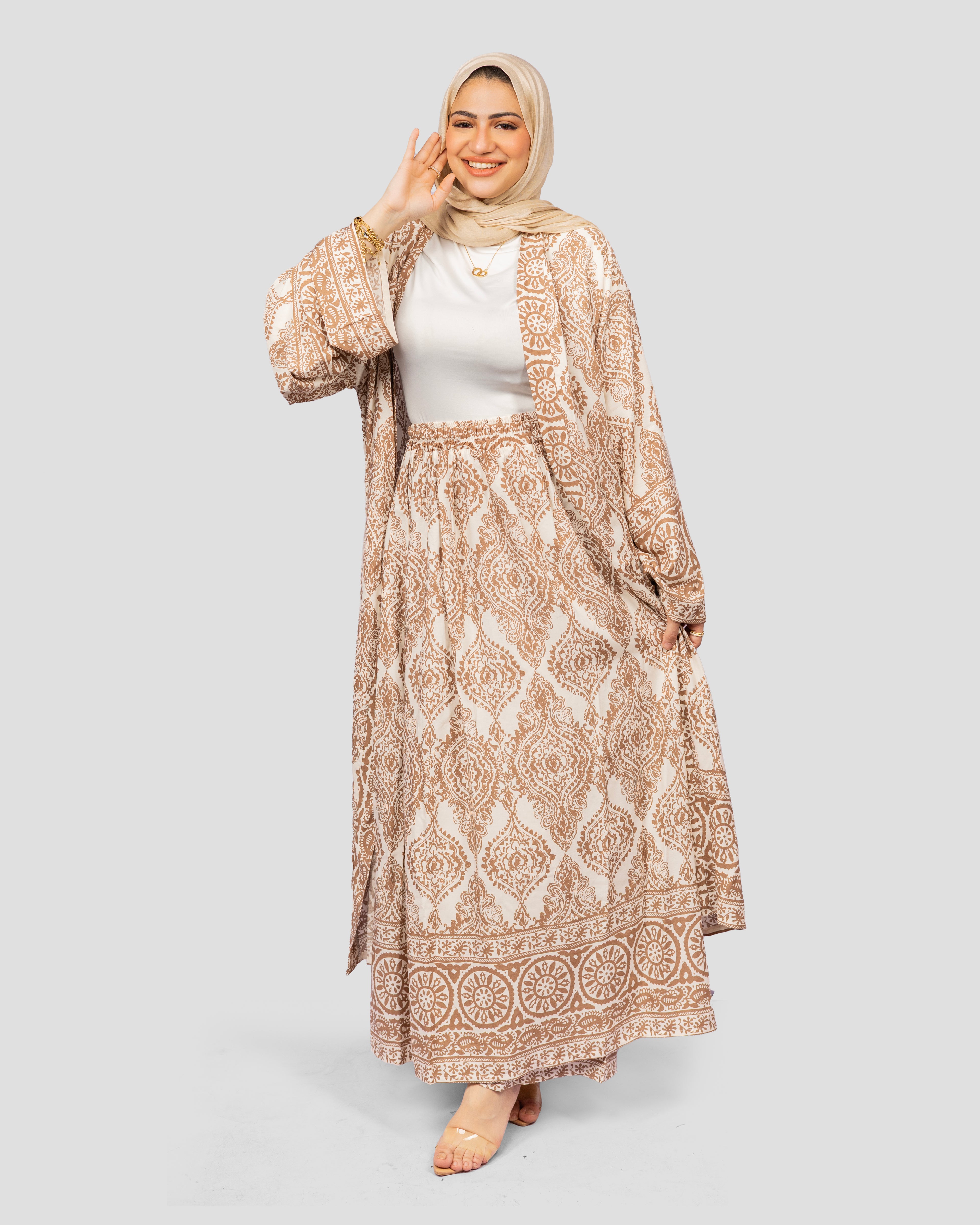Noura skirt Set in Beige